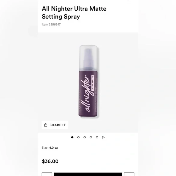 Urban decay all nighter setting spray ultra matte - Picture 3 of 3